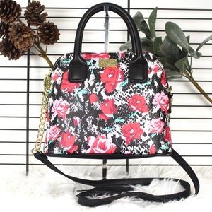 Betsey Johnson Red Floral Darcie Dome Satchel